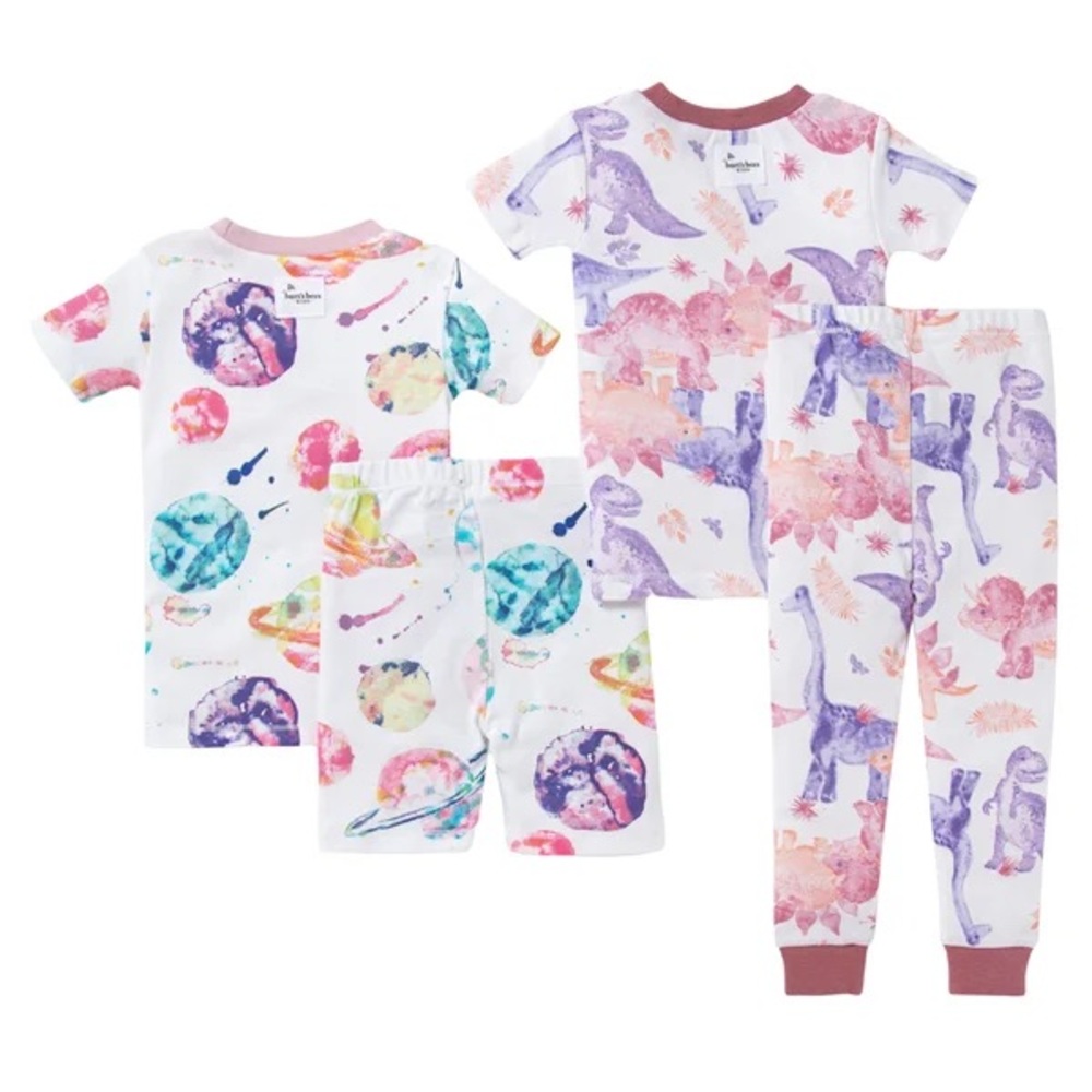 Burt's Bees Multicolor Dinosaur and Space Pajama Set